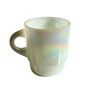 Vintage Anchor Hocking Fire King Moonglow Aurora Stacking Mug ca 1950s-60s